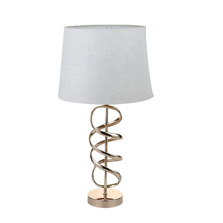 Φωτιστικό Επιτραπέζιο Μεταλλικό Λευκό/Χρυσό 30x30x58