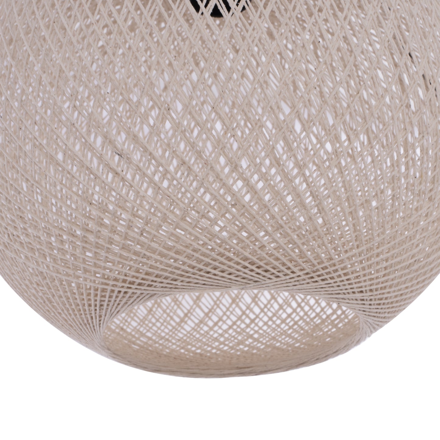 ARTICULATED WOODEN FLOOR LAMP WITH SPHERICAL ROPE SHADE 40x30x160