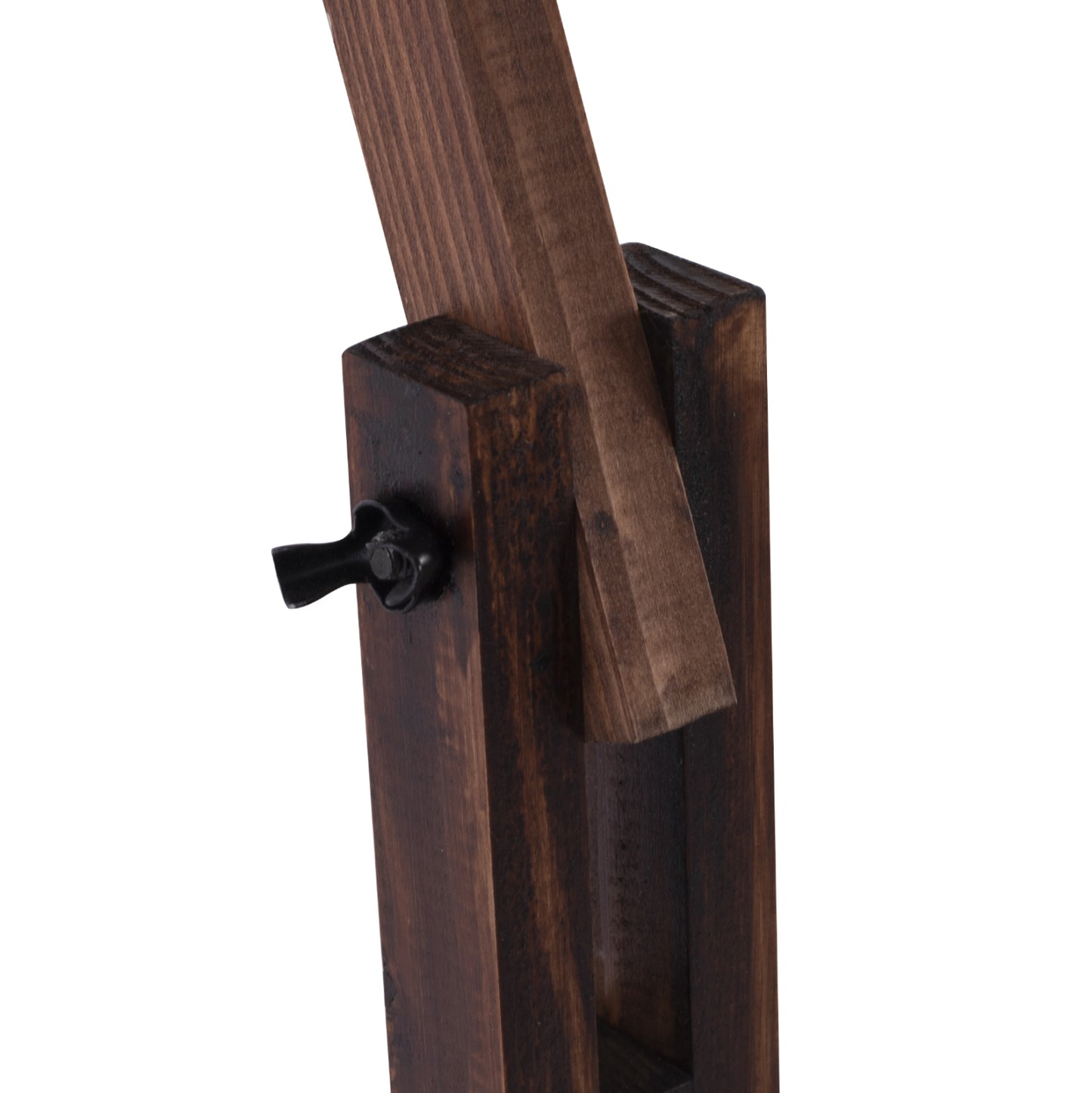 ARTICULATED WOODEN FLOOR LAMP WITH SPHERICAL ROPE SHADE 40x30x160