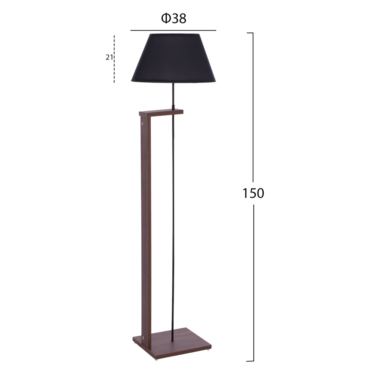 ΦΩΤΙΣΤΙΚΟ ΔΑΠΕΔΟΥ ΜΑΥΡΟ ΚΑΡΥΔΙ Φ38x150