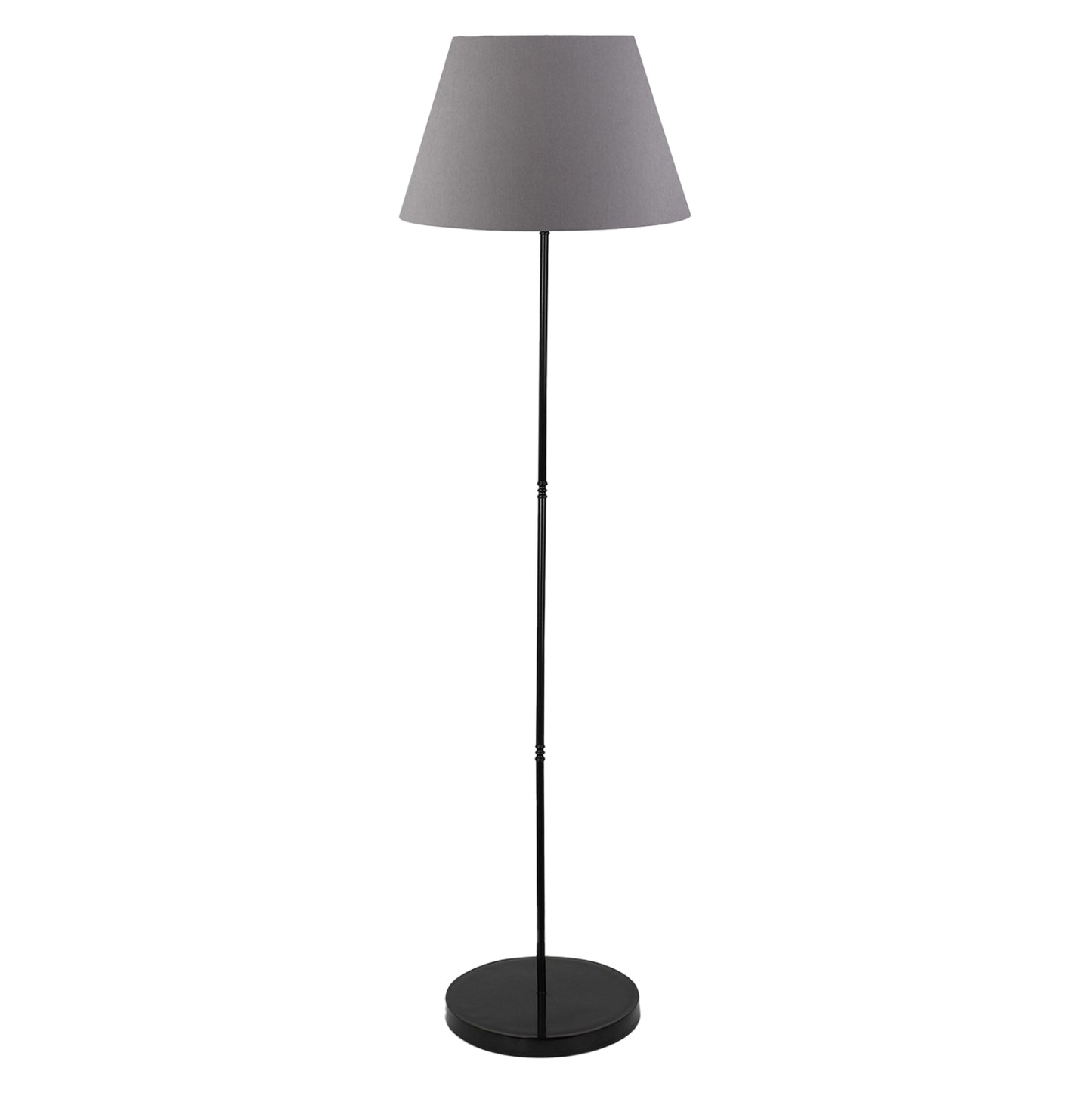 BLACK METAL FLOOR LAMP WITH GREY Ø38x143