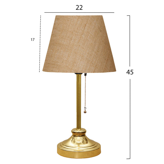 TABLE LAMP GOLD BEIGE D22x45