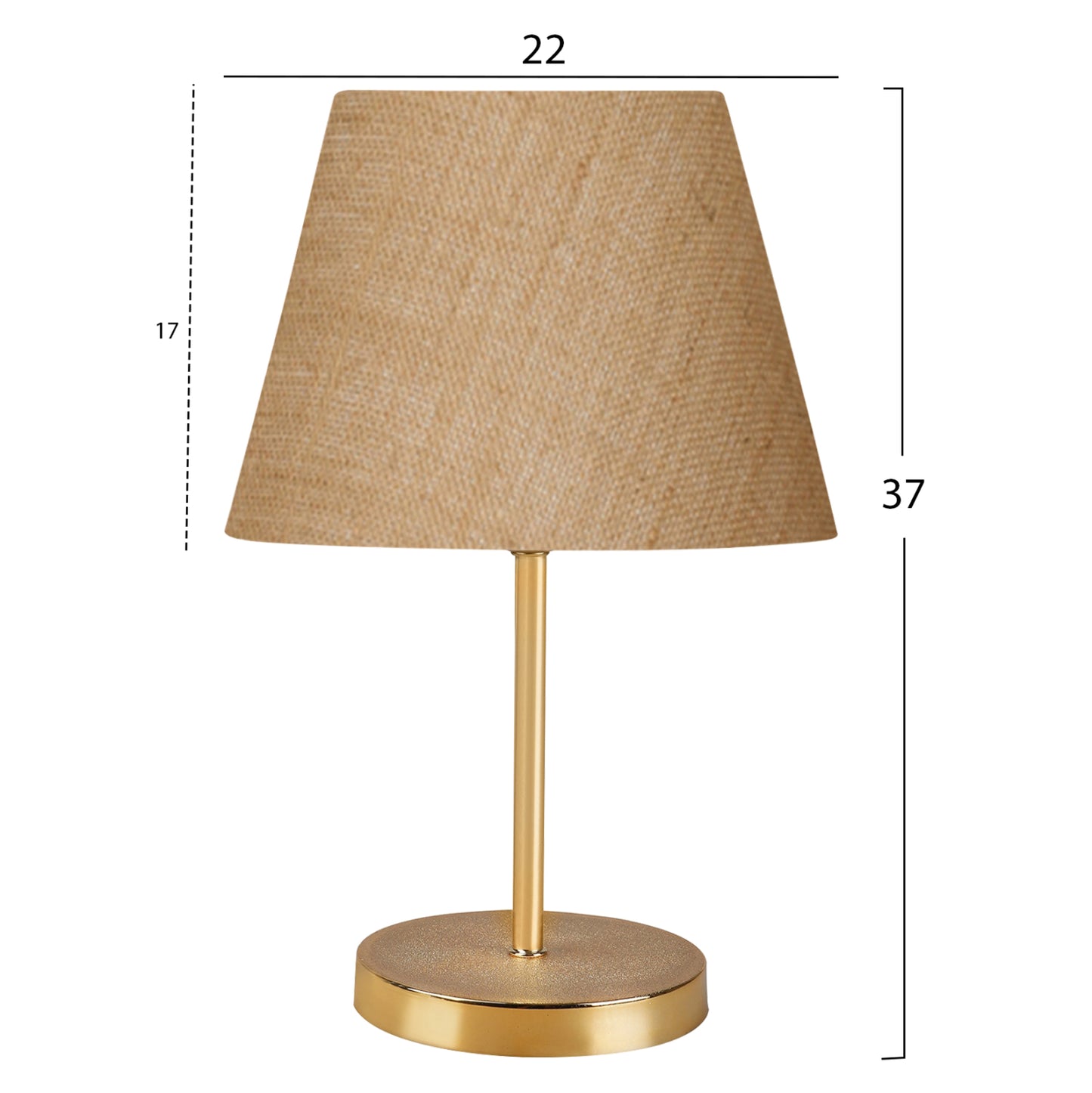 TABLE LAMP GOLD D22x37