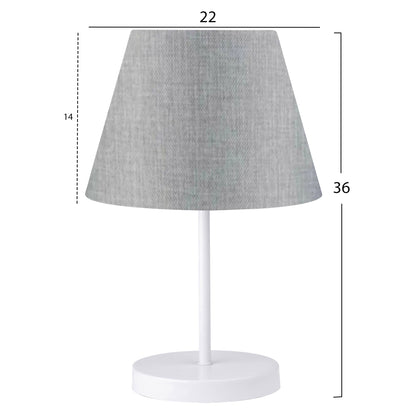 TABLE LAMP WHITE GREY Ø22x36