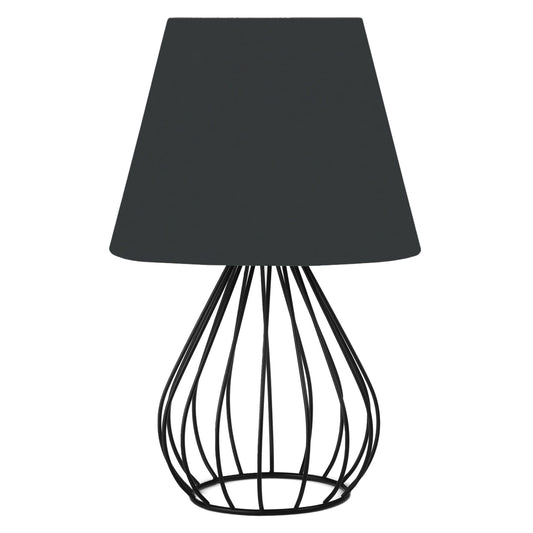 BLACK METAL TABLE LAMP D22x36