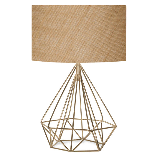 TABLE LAMP METAL BEIGE GOLD D24x35