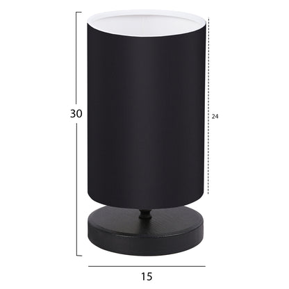 TABLE LAMP BLACK D15x30