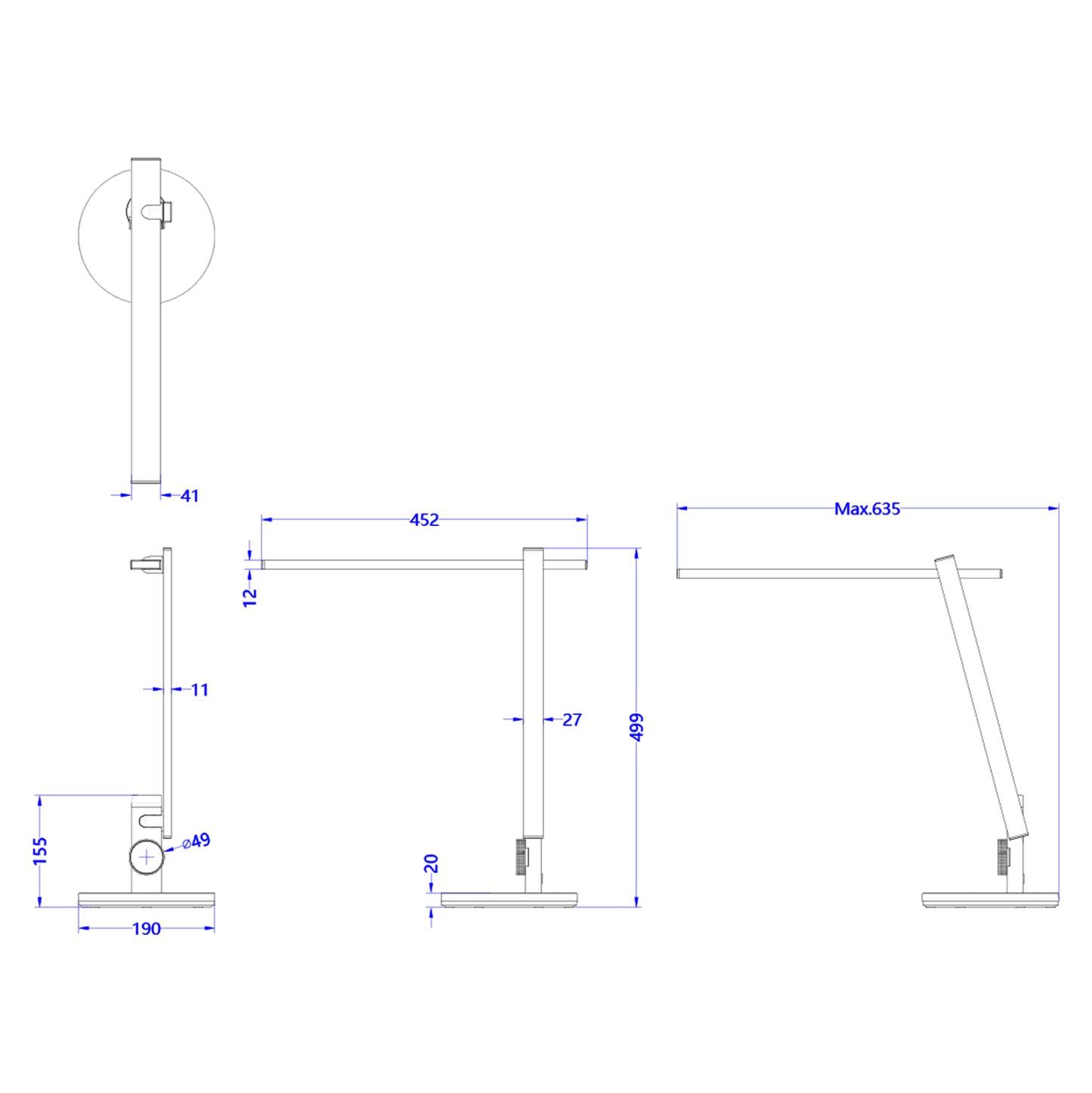 ΦΩΤΙΣΤΙΚΟ ΓΡΑΦΕΙΟΥ LED BLAIN PRO ΑΣΗΜΙ ΧΡΩΜΑ Φ19x49,9