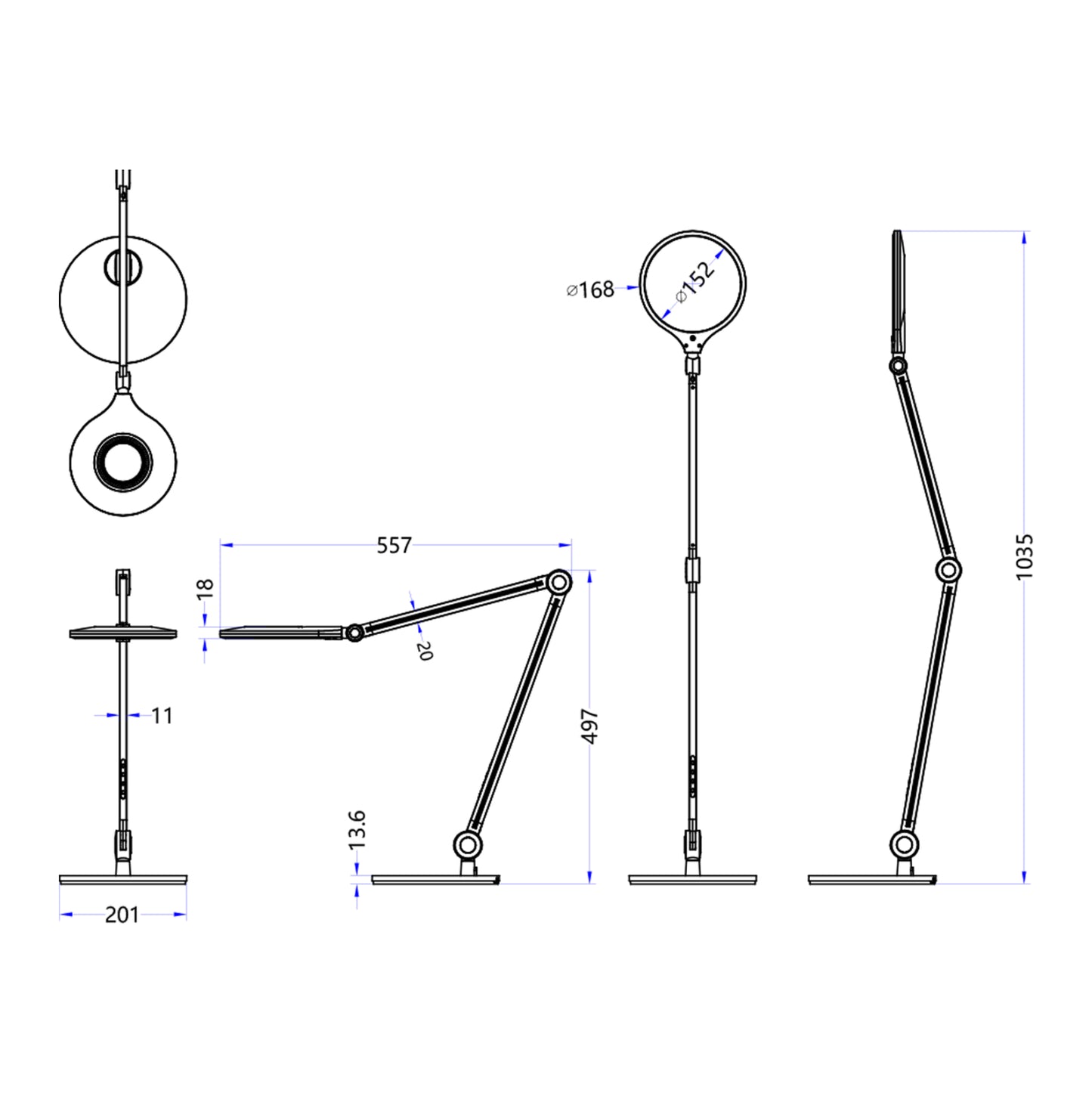 ΦΩΤΙΣΤΙΚΟ ΓΡΑΦΕΙΟΥ LED BLAIN PRO ΧΡΥΣΟ ΧΡΩΜΑ ABS 55,7x49,7εκ