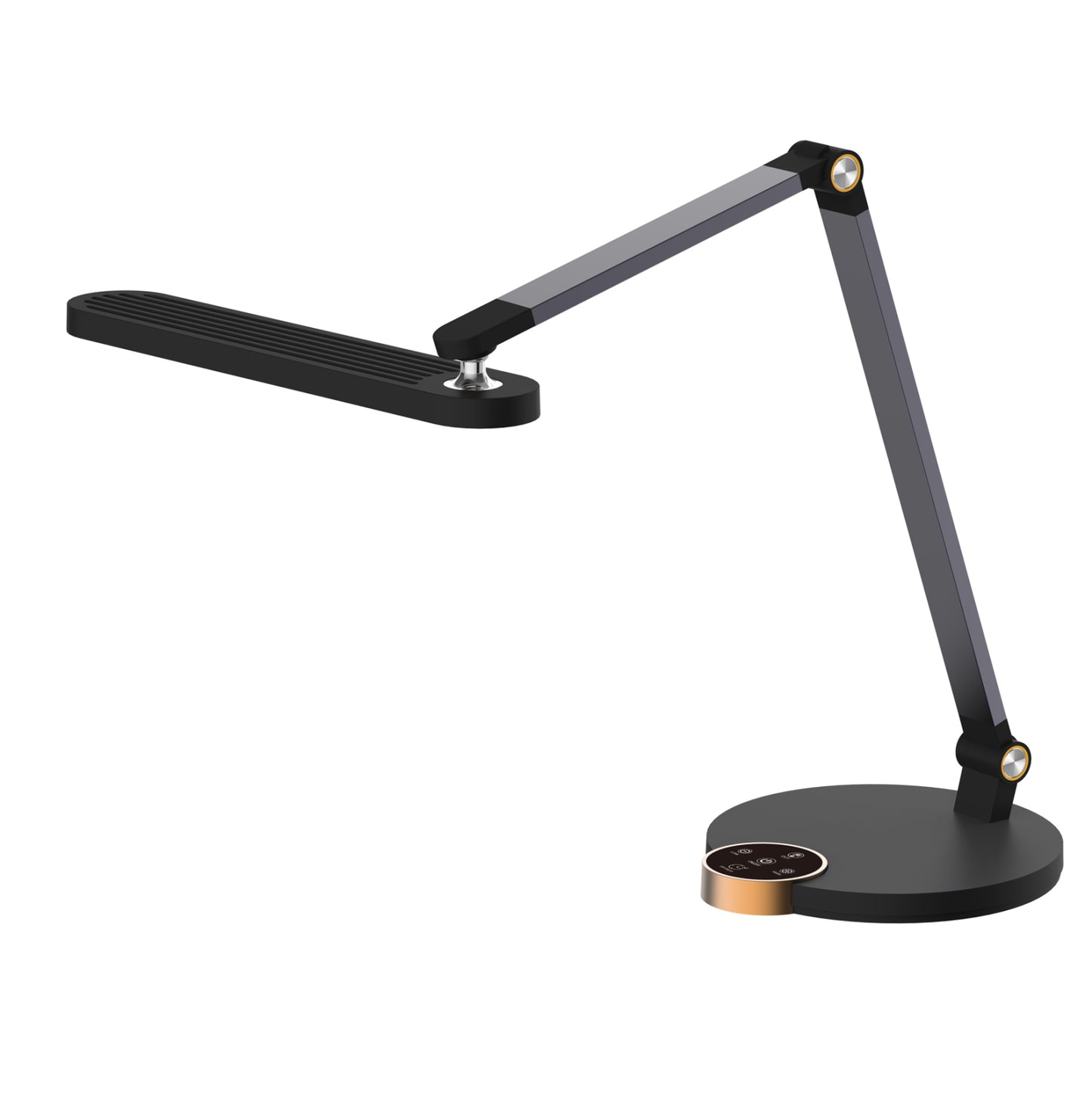 ΦΩΤΙΣΤΙΚΟ ΓΡΑΦΕΙΟΥ LED BLAIN PRO ΜΑΥΡΗ ΒΑΣΗ ABS ΓΚΡΙ ΑΛΟΥΜΙΝΙΟ 51,8x40εκ