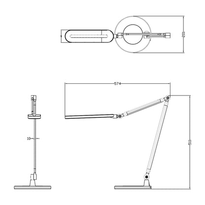 ΦΩΤΙΣΤΙΚΟ ΓΡΑΦΕΙΟΥ LED BLAIN PRO ΑΣΗΜΙ ABS 57,4x51,1εκ