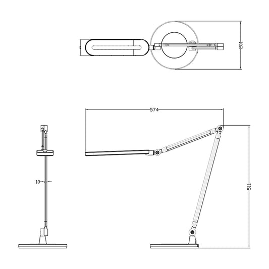 ΦΩΤΙΣΤΙΚΟ ΓΡΑΦΕΙΟΥ LED BLAIN PRO ΑΣΗΜΙ ABS 57,4x51,1εκ