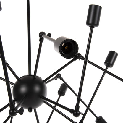 CEILING LIGHT 12-LIGHT BLACK METAL ARTICULATED ARMS Ø92x120