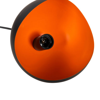 CEILING LIGHT 3-LIGHT METAL SPHERES BLACK ORANGE D20x112