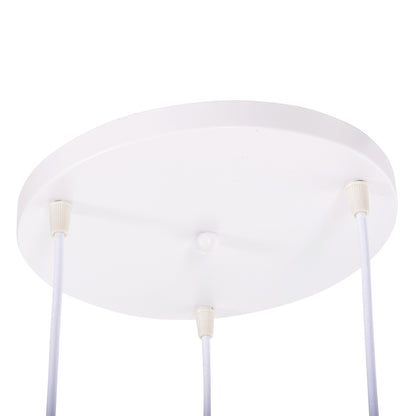 CEILING LIGHT 3-LIGHT METAL SPHERES WHITE ORANGE Ø20x112