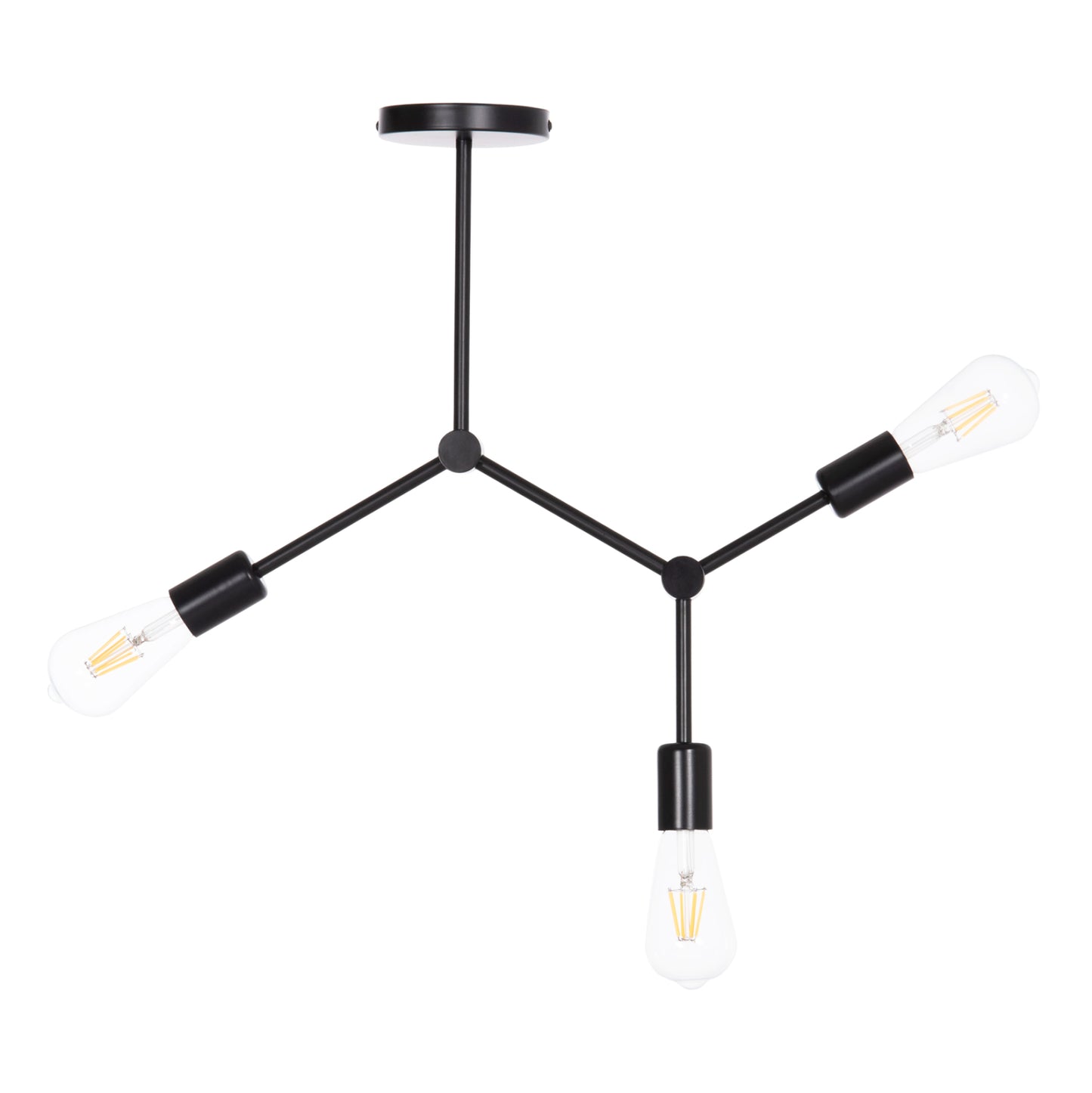 ΦΩΤΙΣΤΙΚΟ ΟΡΟΦΗΣ 3ΦΩΤΟ LIGHTY ΜΕΤΑΛΛΟ ΣΕ ΜΑΥΡΟ 52x5x48