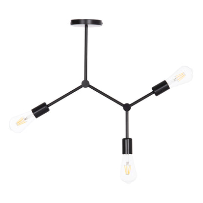 ΦΩΤΙΣΤΙΚΟ ΟΡΟΦΗΣ 3ΦΩΤΟ LIGHTY ΜΕΤΑΛΛΟ ΣΕ ΜΑΥΡΟ 52x5x48