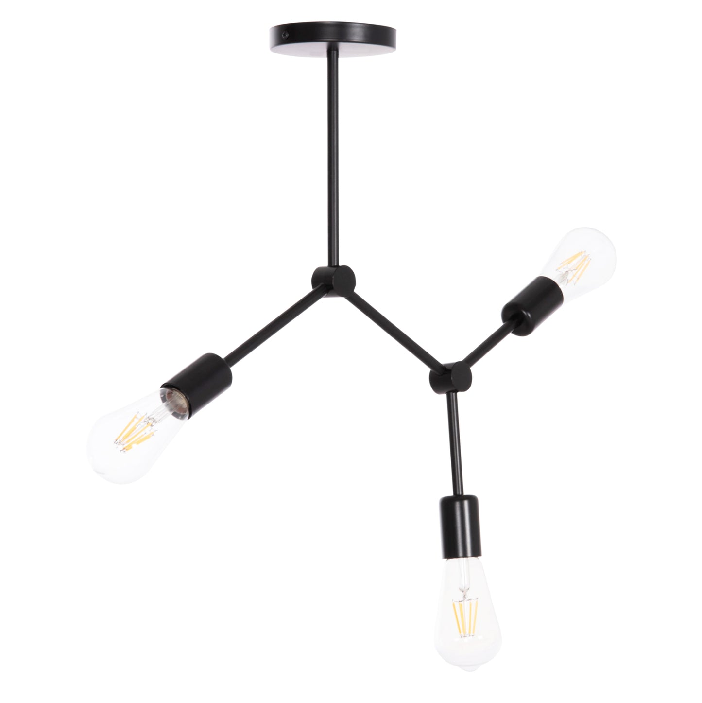 ΦΩΤΙΣΤΙΚΟ ΟΡΟΦΗΣ 3ΦΩΤΟ LIGHTY ΜΕΤΑΛΛΟ ΣΕ ΜΑΥΡΟ 52x5x48
