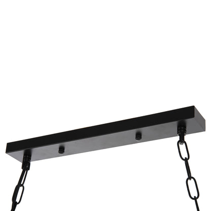 CEILING LIGHT 3-LIGHT PENDANT METAL BLACK ROPE NATURAL 80x14.5x137