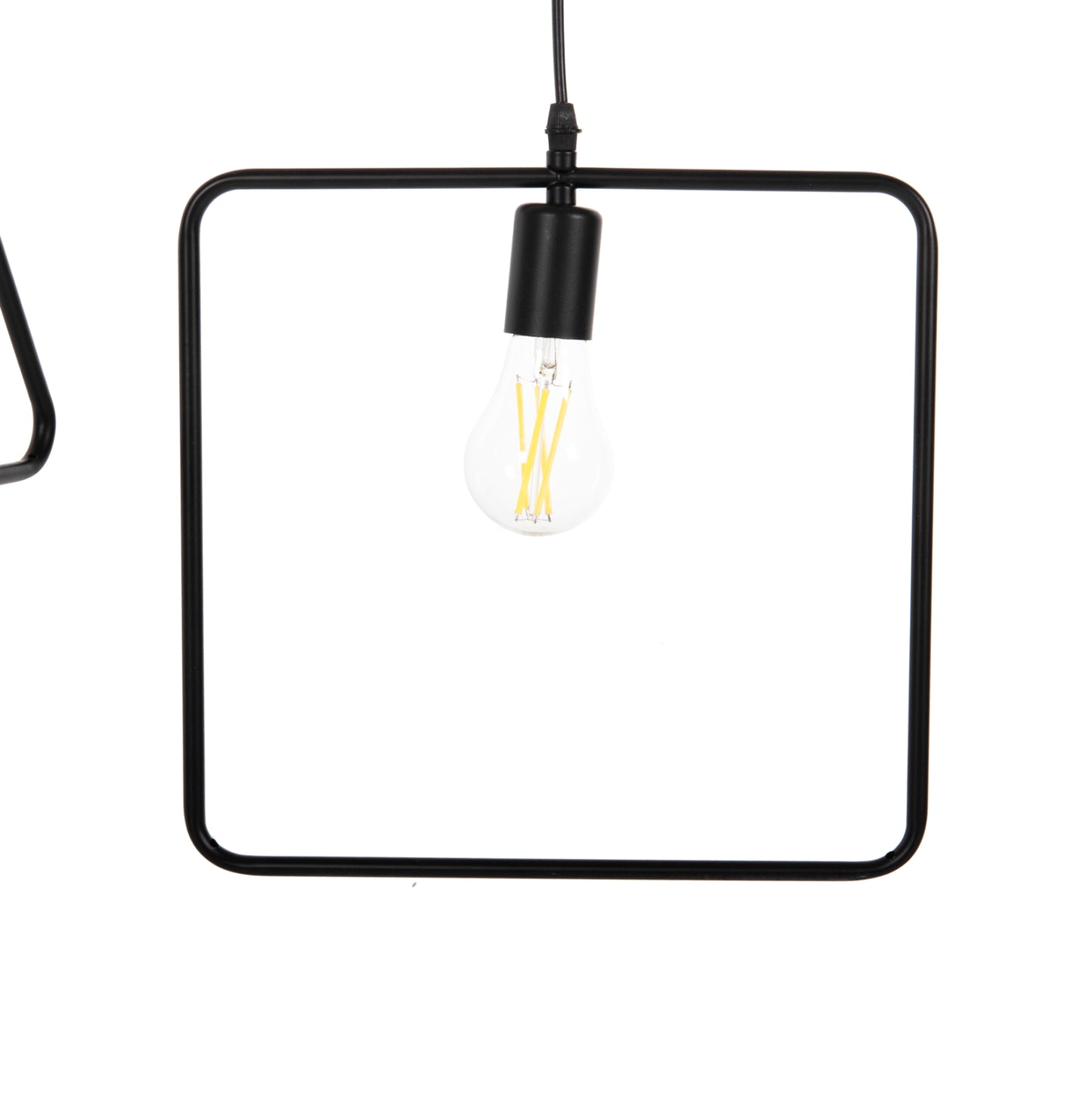 CEILING LIGHT 4-LIGHT BLACK METAL SHAPES 70x38x106