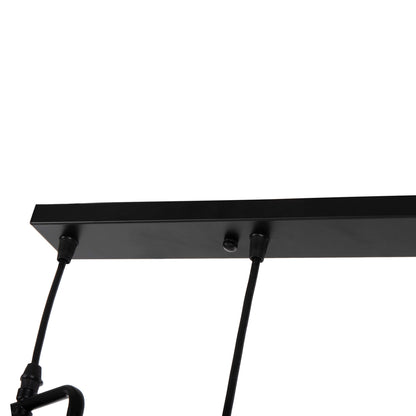 CEILING LIGHT 4-LIGHT BLACK METAL SHAPES 70x38x106