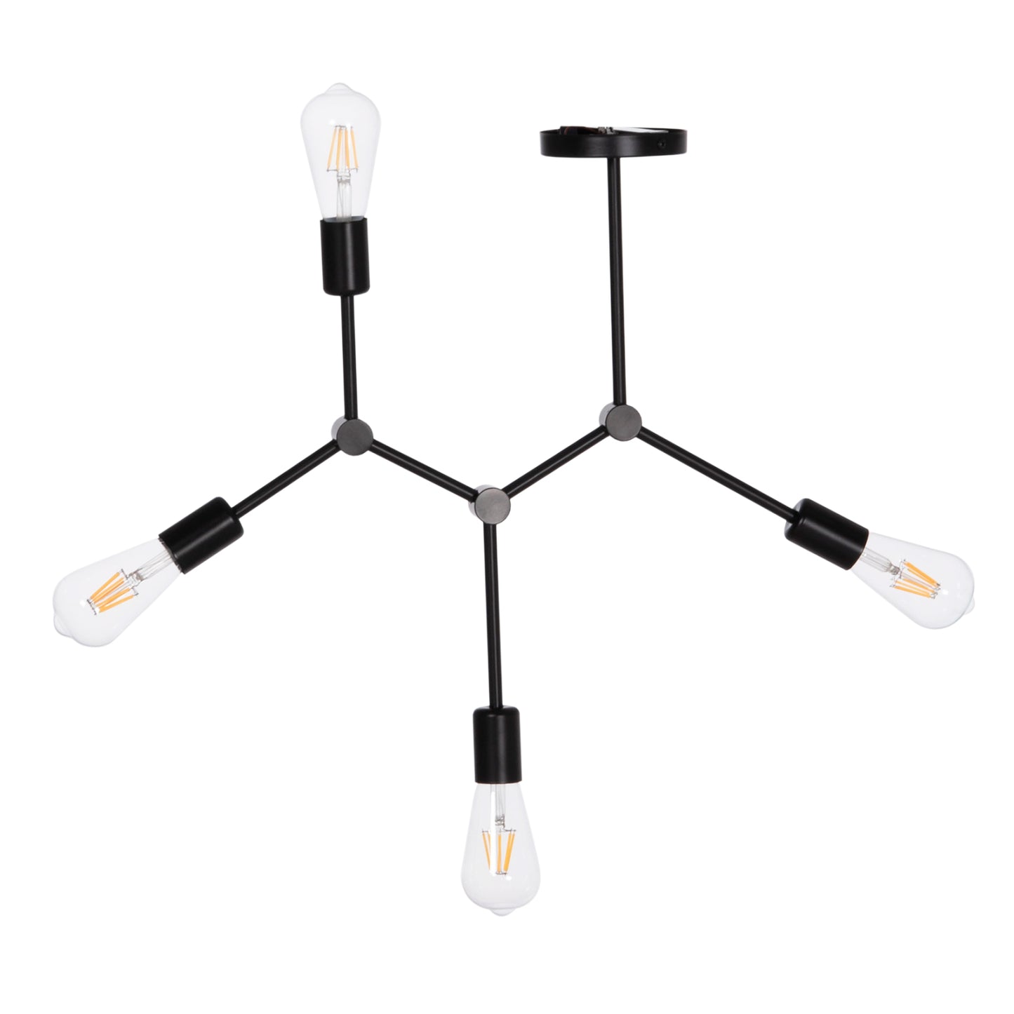 ΦΩΤΙΣΤΙΚΟ ΟΡΟΦΗΣ 4ΦΩΤΟ LIGHTY ΜΕΤΑΛΛΟ ΣΕ ΜΑΥΡΟ 57x5x52
