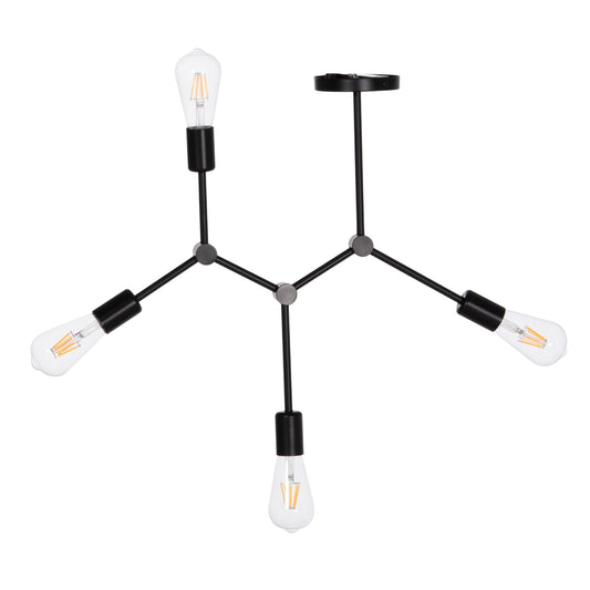ΦΩΤΙΣΤΙΚΟ ΟΡΟΦΗΣ 4ΦΩΤΟ LIGHTY ΜΕΤΑΛΛΟ ΣΕ ΜΑΥΡΟ 57x5x52