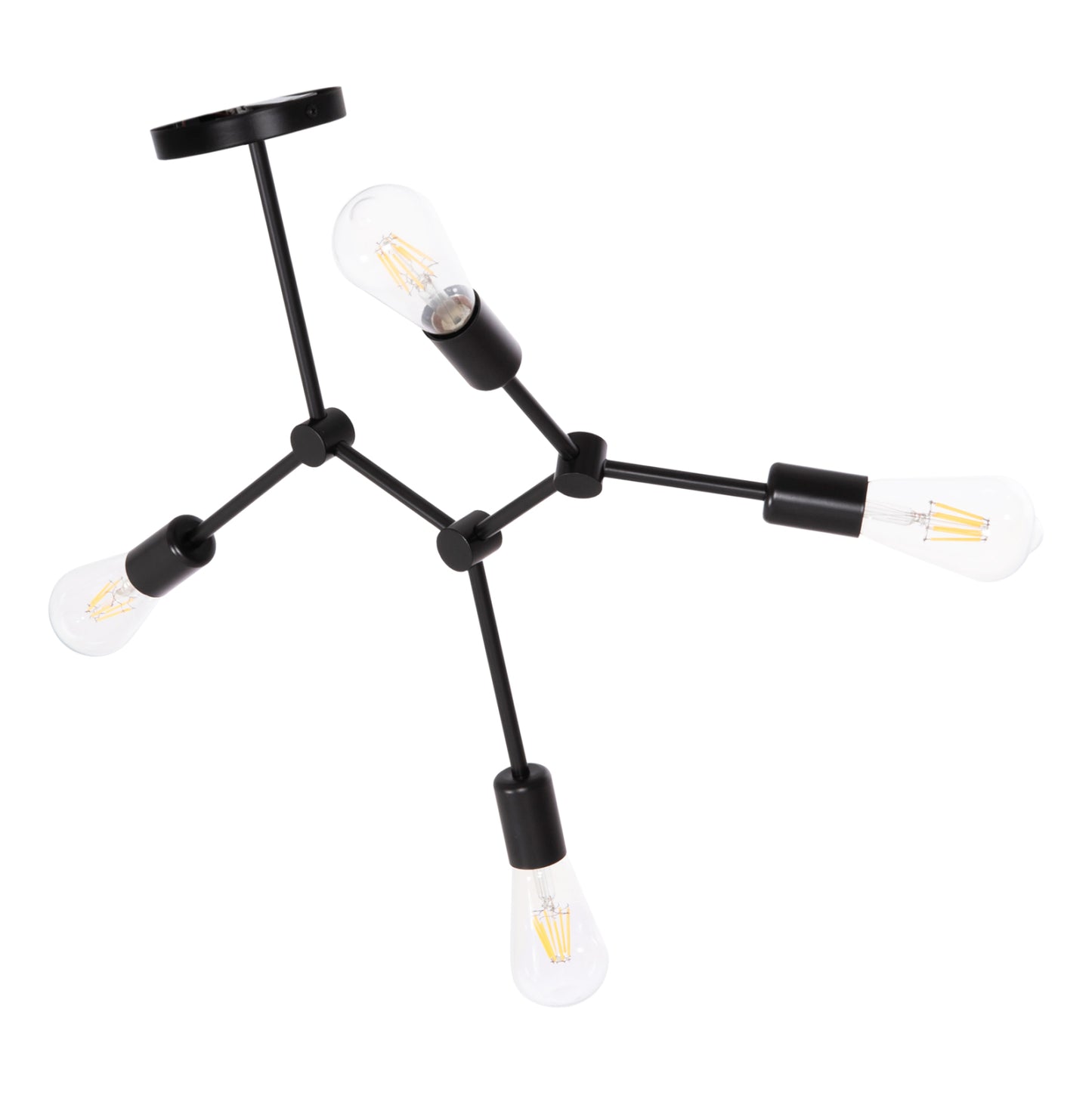 ΦΩΤΙΣΤΙΚΟ ΟΡΟΦΗΣ 4ΦΩΤΟ LIGHTY ΜΕΤΑΛΛΟ ΣΕ ΜΑΥΡΟ 57x5x52