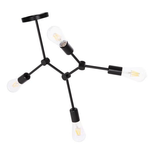 ΦΩΤΙΣΤΙΚΟ ΟΡΟΦΗΣ 4ΦΩΤΟ LIGHTY ΜΕΤΑΛΛΟ ΣΕ ΜΑΥΡΟ 57x5x52