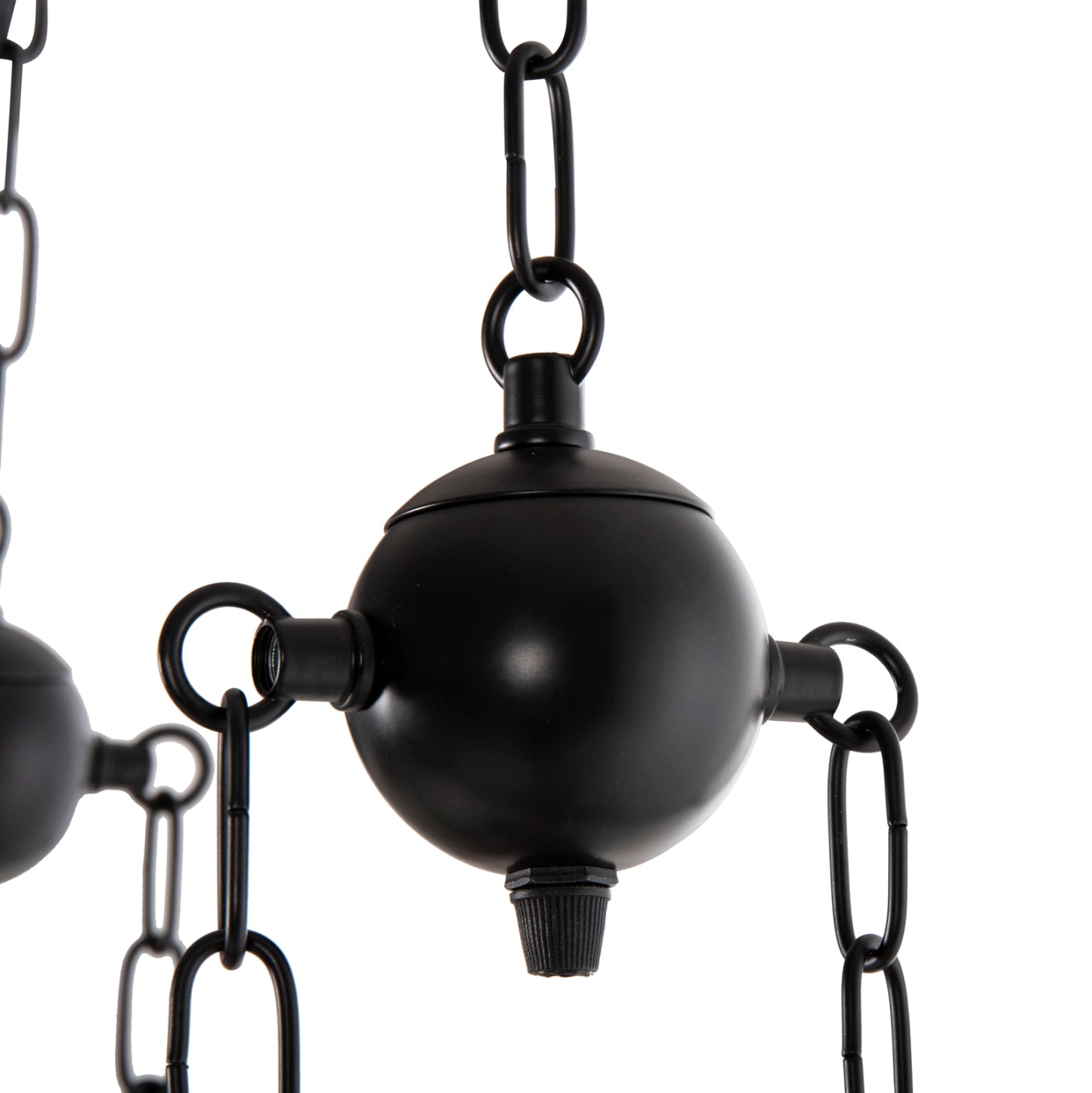 CEILING LIGHT 6-LIGHT PENDANT WOOD METAL GLASS 116cm
