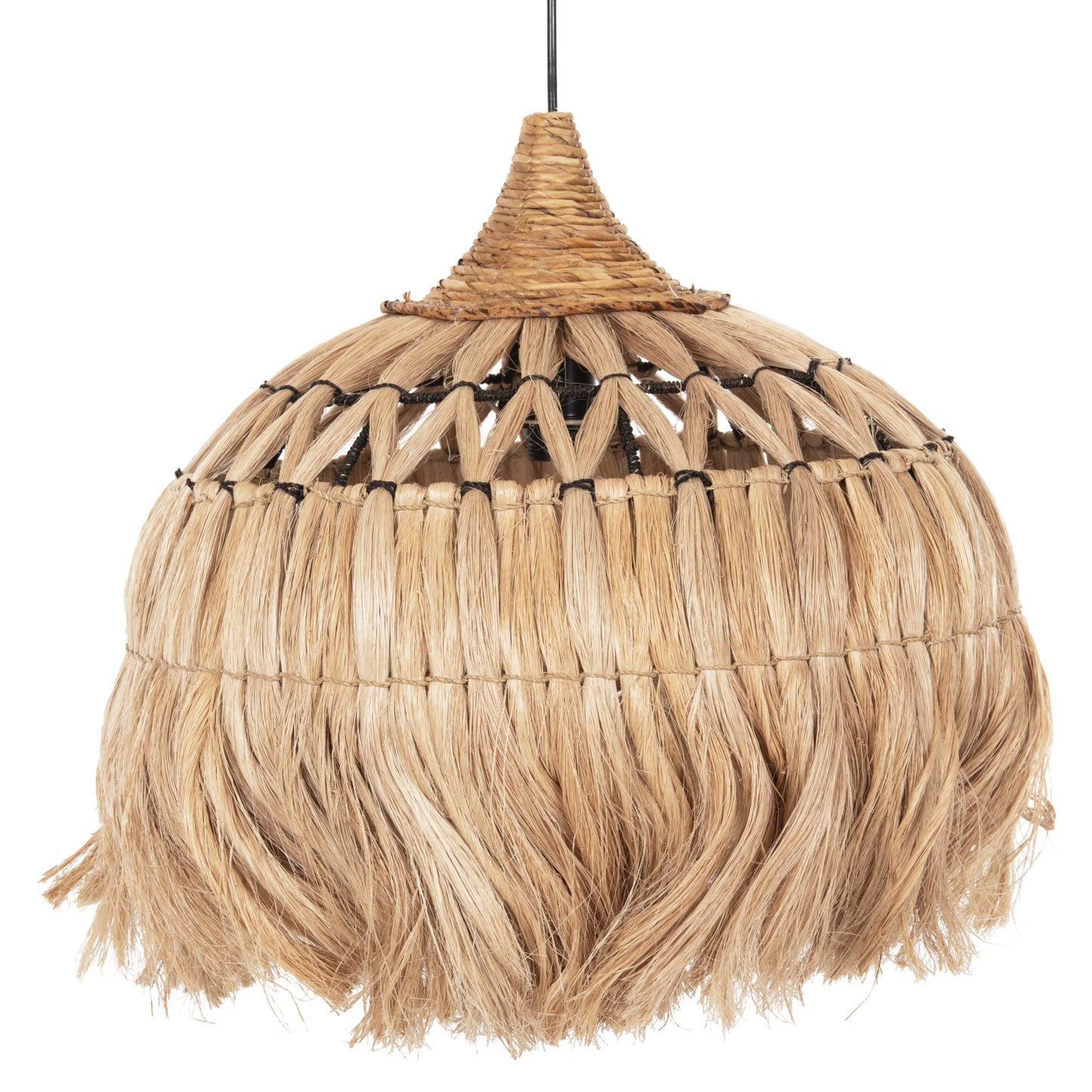 CEILING LIGHT ABACA FIBER IN NATURAL COLOR Φ52x48-120