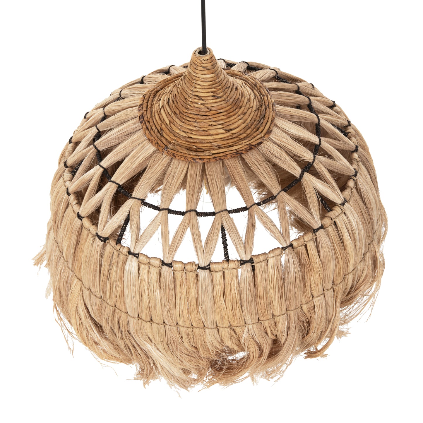 CEILING LIGHT ABACA FIBER IN NATURAL COLOR Φ52x48-120