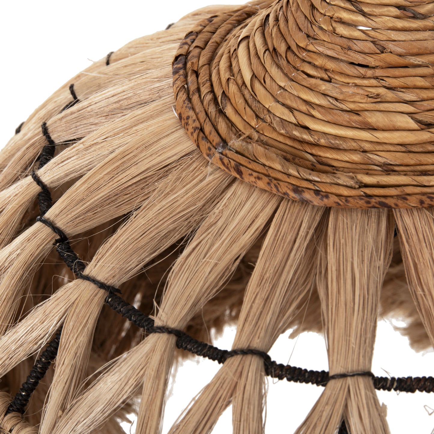 CEILING LIGHT ABACA FIBER IN NATURAL COLOR Φ52x48-120