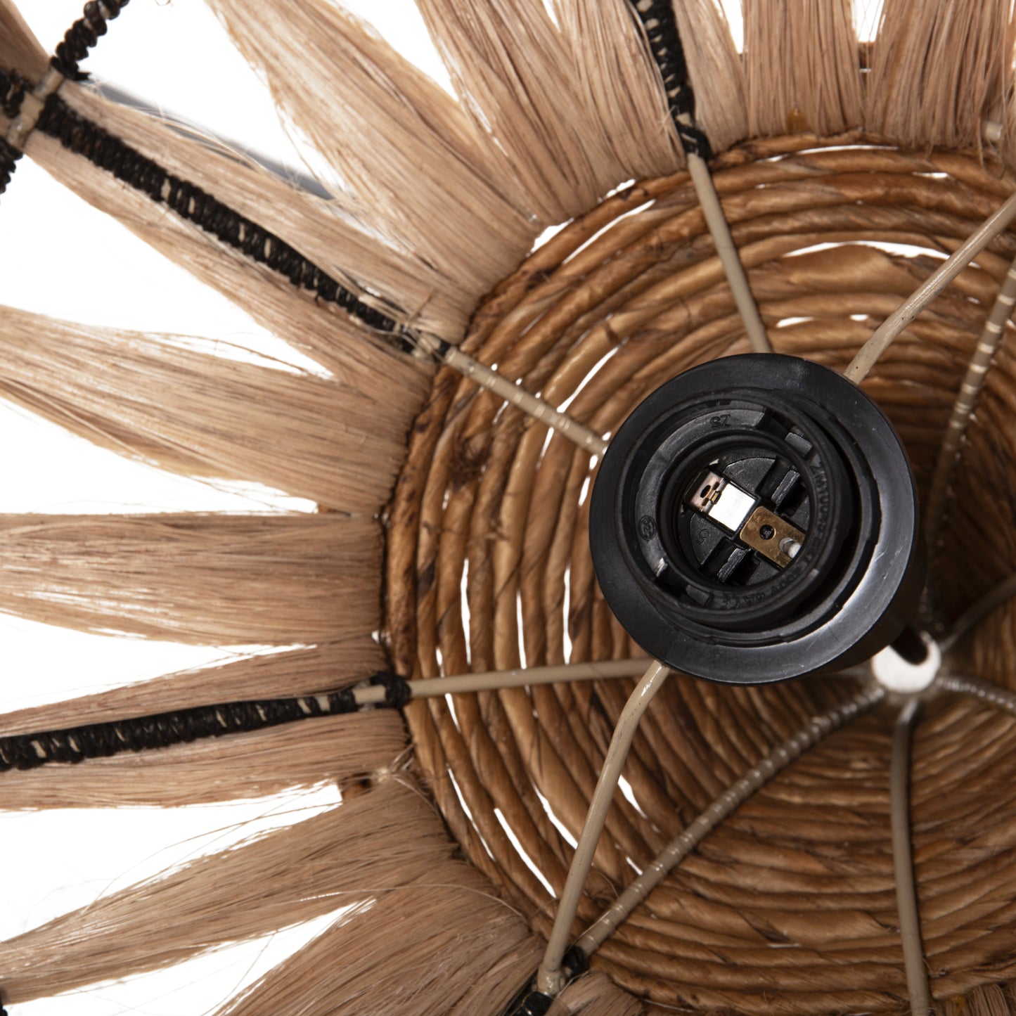 CEILING LIGHT ABACA FIBER IN NATURAL COLOR Φ52x48-120