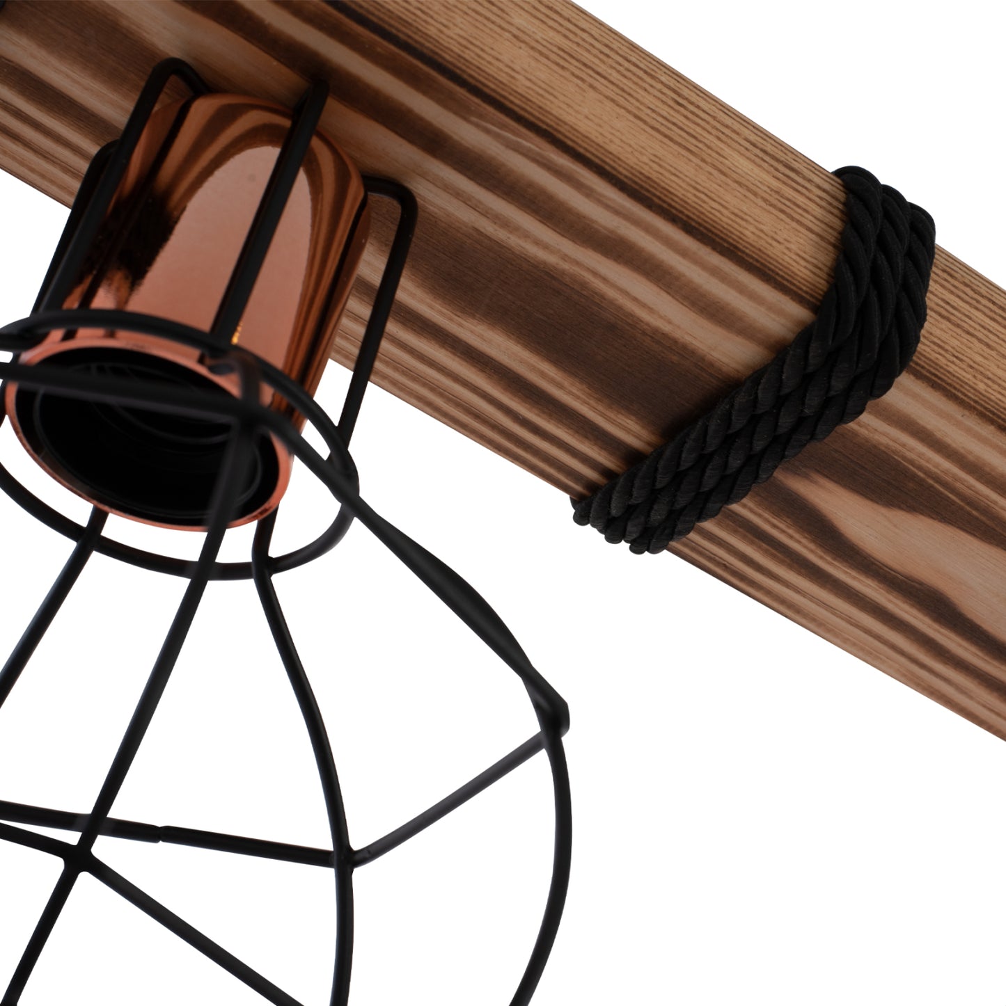 CEILING LIGHT, DOUBLE, WITH WOOD AND METAL GRIDS 40x16x63