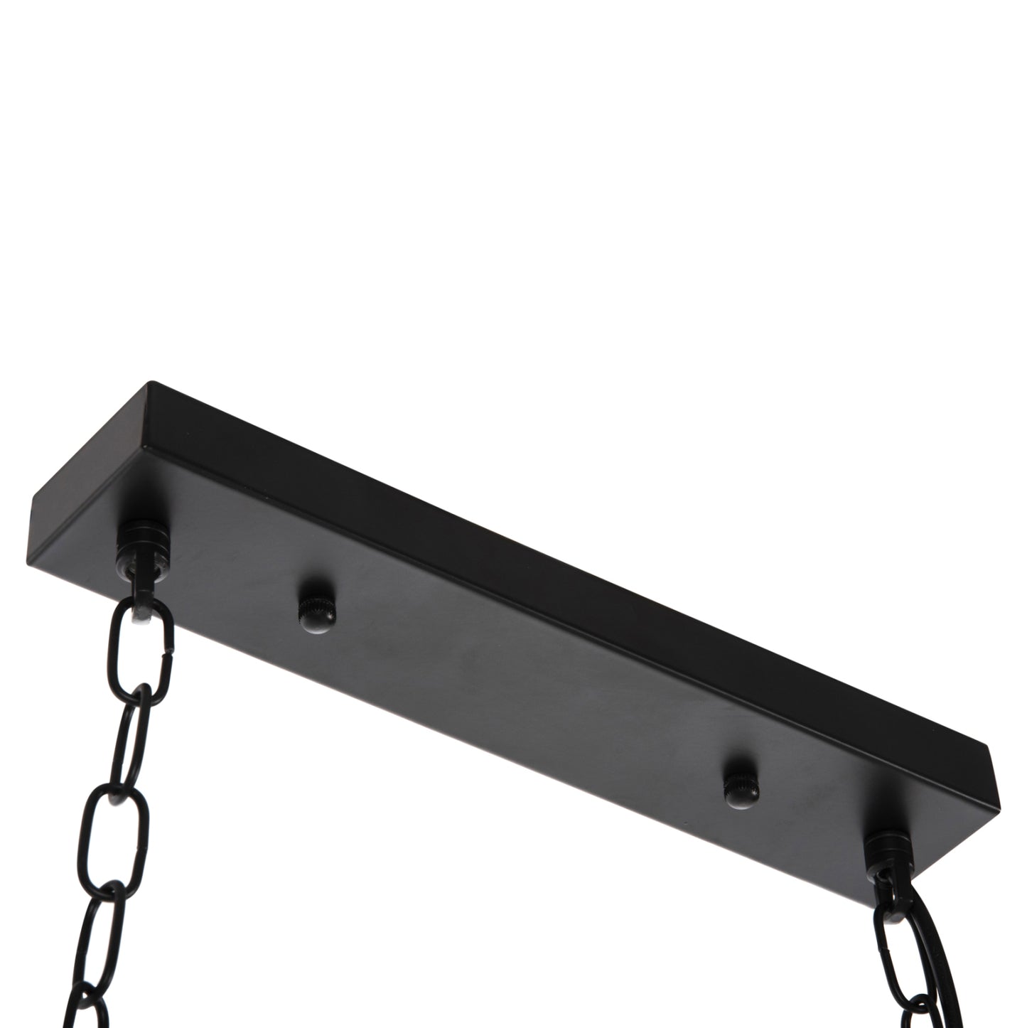 CEILING HANGING LAMP 6-LIGHT WOODEN FISH BLACK METAL GLASS 95x35x116