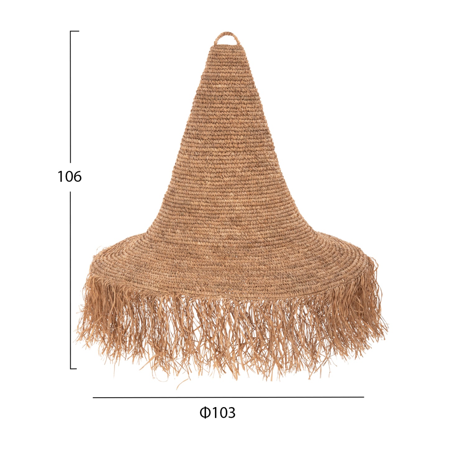 ΦΩΤΙΣΤΙΚΟ ΟΡΟΦΗΣ ΚΡΕΜΑΣΤΟ RATTAN ΣΕ ΦΥΣΙΚΟ Φ103x84,5-106