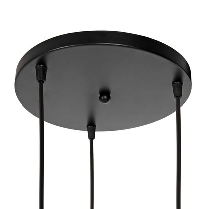 HANGING CEILING LIGHT 3-LIGHT BLACK METAL 25x22x123