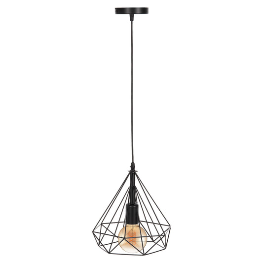 ΦΩΤΙΣΤΙΚΟ ΟΡΟΦΗΣ ΚΡΕΜΑΣΤΟ ΜΑΥΡΟ ΜΕΤΑΛΛΙΚΟ ΚΑΠΕΛΟ 25x22x123