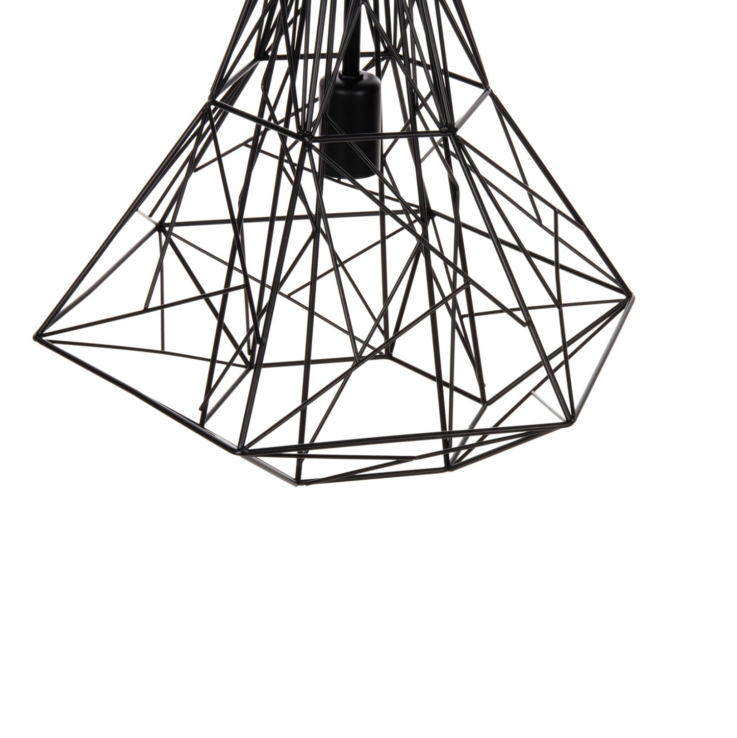 CEILING PENDANT LAMP BLACK METAL SHADE 40x35x130