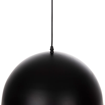 CEILING PENDANT LAMP BLACK METAL SHADE D40x125
