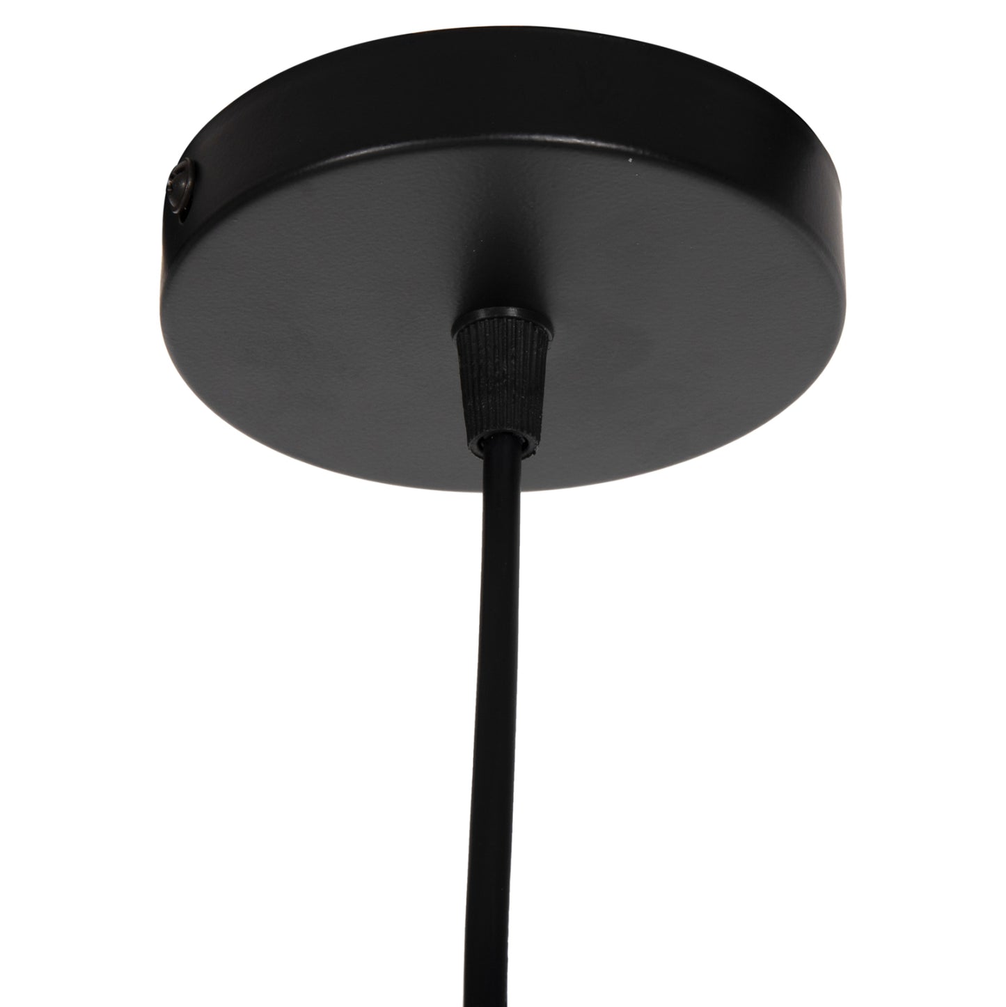 PENDANT CEILING LIGHT BLACK METAL WOOD DETAIL 35x35x112