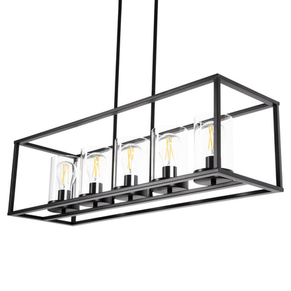 CEILING LIGHT PENDANT BLACK METAL AND GLASS 80x25x23,5-85