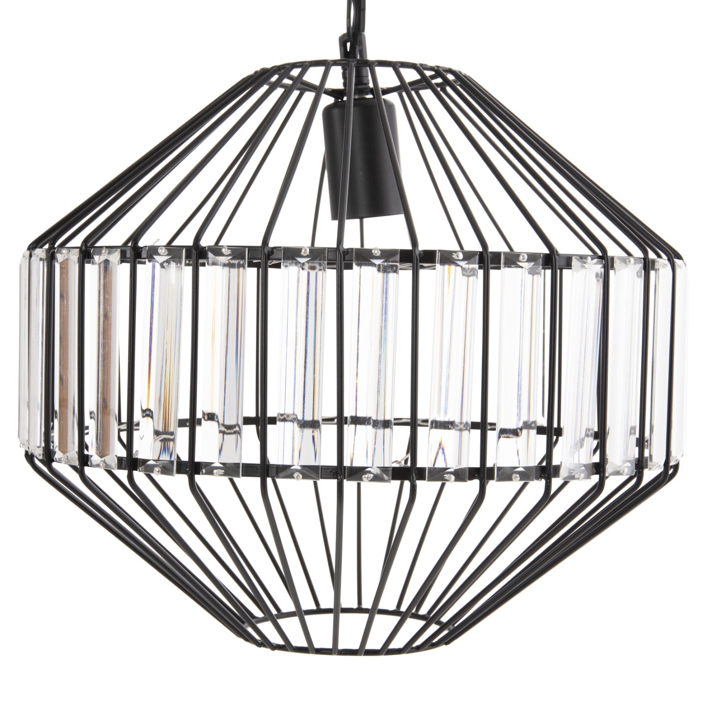 CEILING PENDANT LAMP METAL BLACK SHADE D33.5x29-127.5