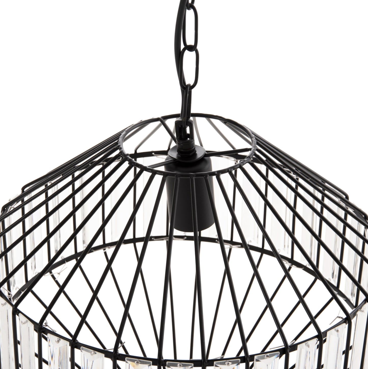 CEILING PENDANT LAMP METAL BLACK SHADE D33.5x29-127.5
