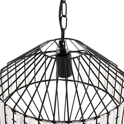 CEILING PENDANT LAMP METAL BLACK SHADE D33.5x29-127.5