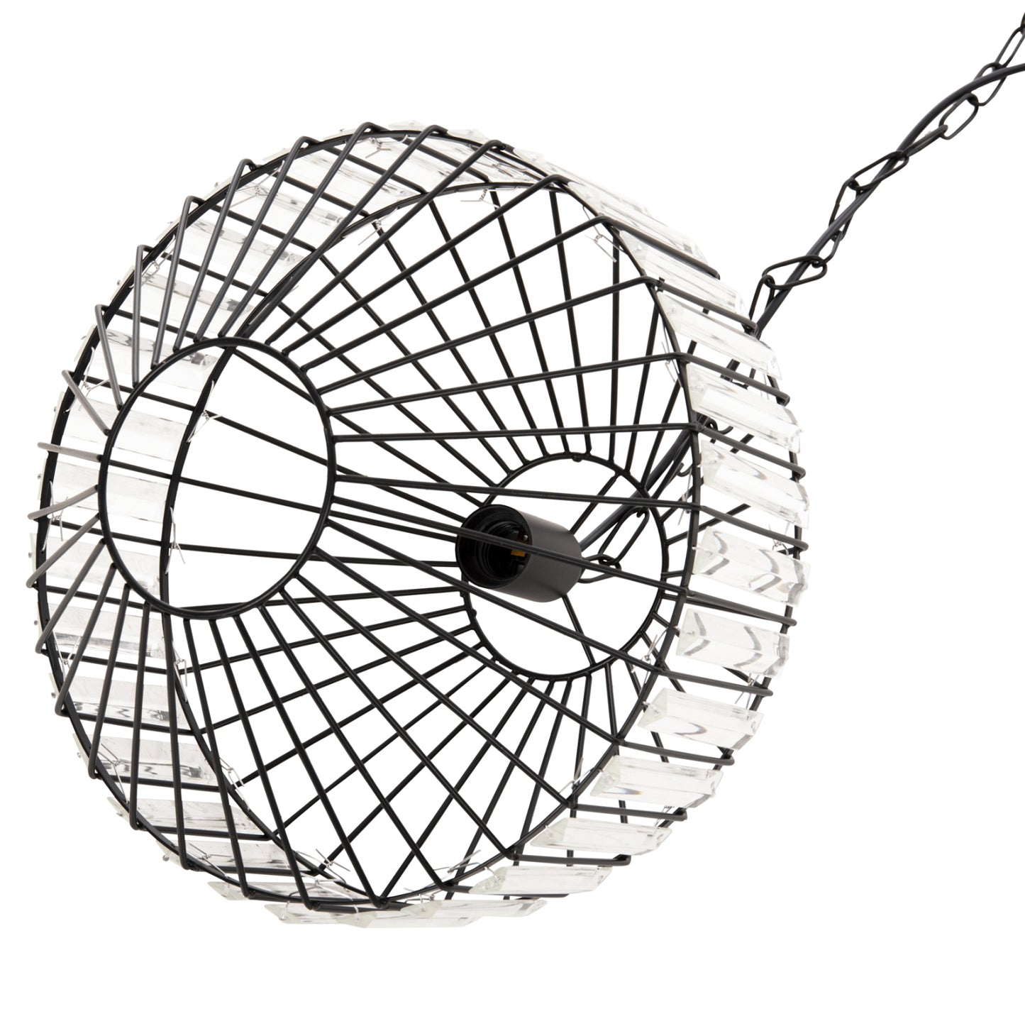 CEILING PENDANT LAMP METAL BLACK SHADE D33.5x29-127.5