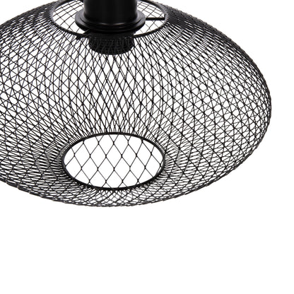CEILING PENDANT LAMP BLACK MESH METAL SHADE D30x125