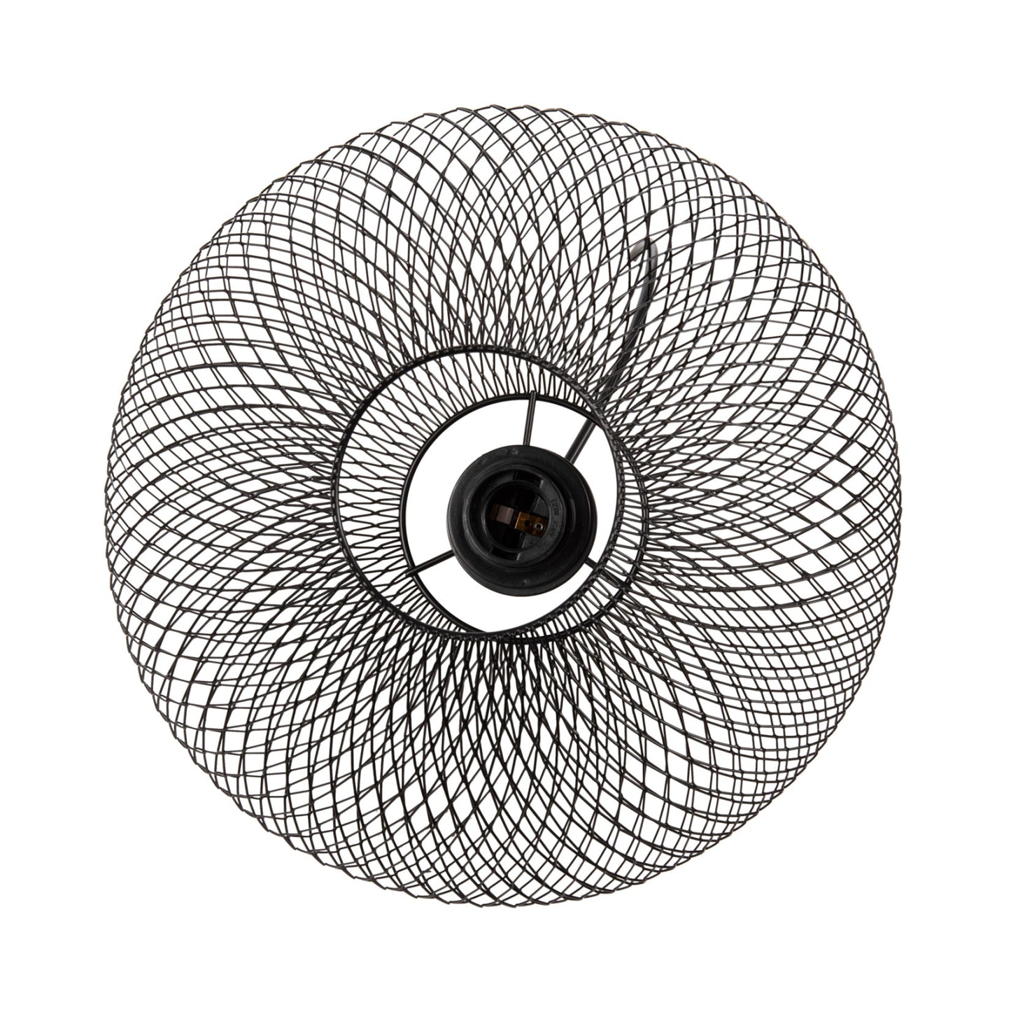 CEILING PENDANT LAMP BLACK MESH METAL SHADE D30x125