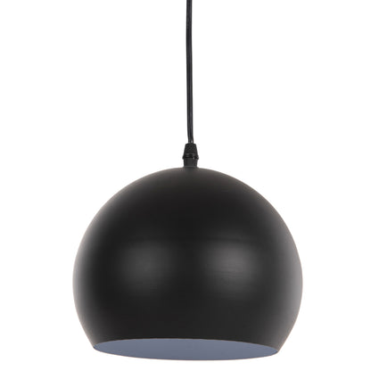 CEILING PENDANT LIGHT BLACK METAL SHADE 19x19x115